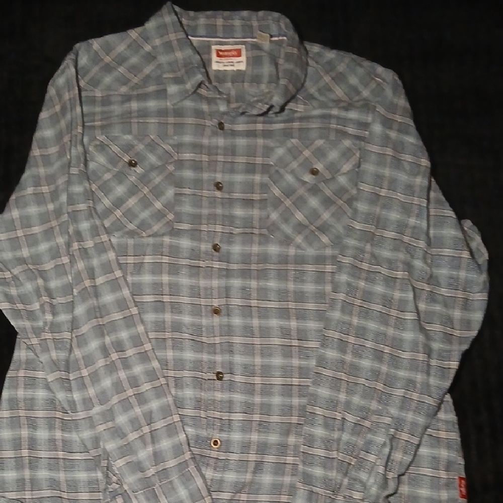 Men's Blue Plaid Shirt